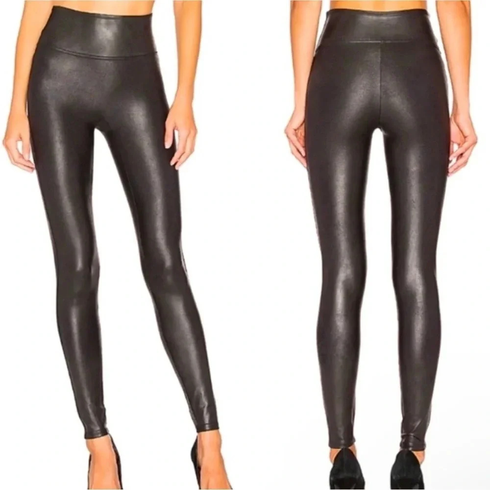 Spanx Faux Leather Leggings Black Size Small